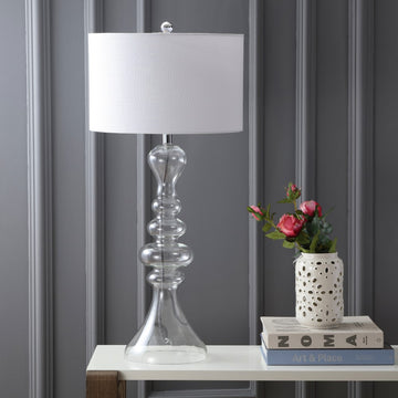 Madeline 35" Curved Glass LED Table Lamp